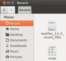 доступ к недавним документам в Nautilus