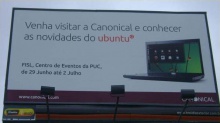 Рекламный щит Dell и Ubuntu