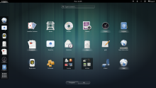 Переработанный экран запуска приложений GNOME 3.8