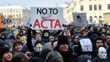 демонстрация против ACTA