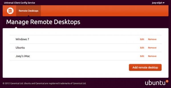 удаленное подключение в Ubuntu 12.10