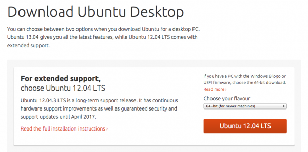 загрузка Ubuntu