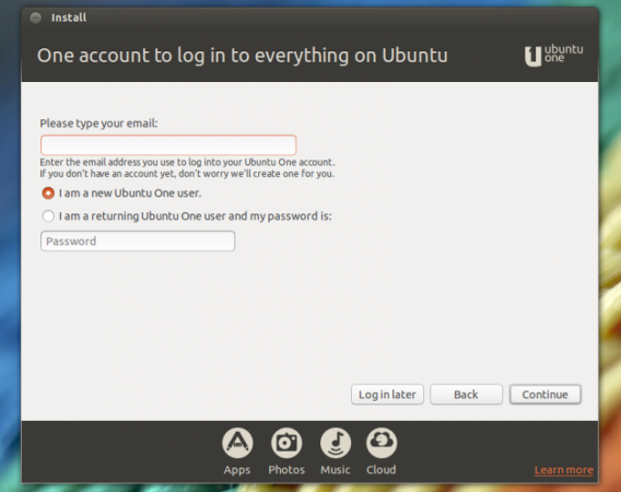 настройка Ubuntu One